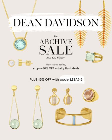 SALE ALERT! Dean Davidson Archive Sale! Up to 60% OFF. Plus an additional 15% OFF with code: LISAJ15

#LTKStyleTip #LTKSaleAlert