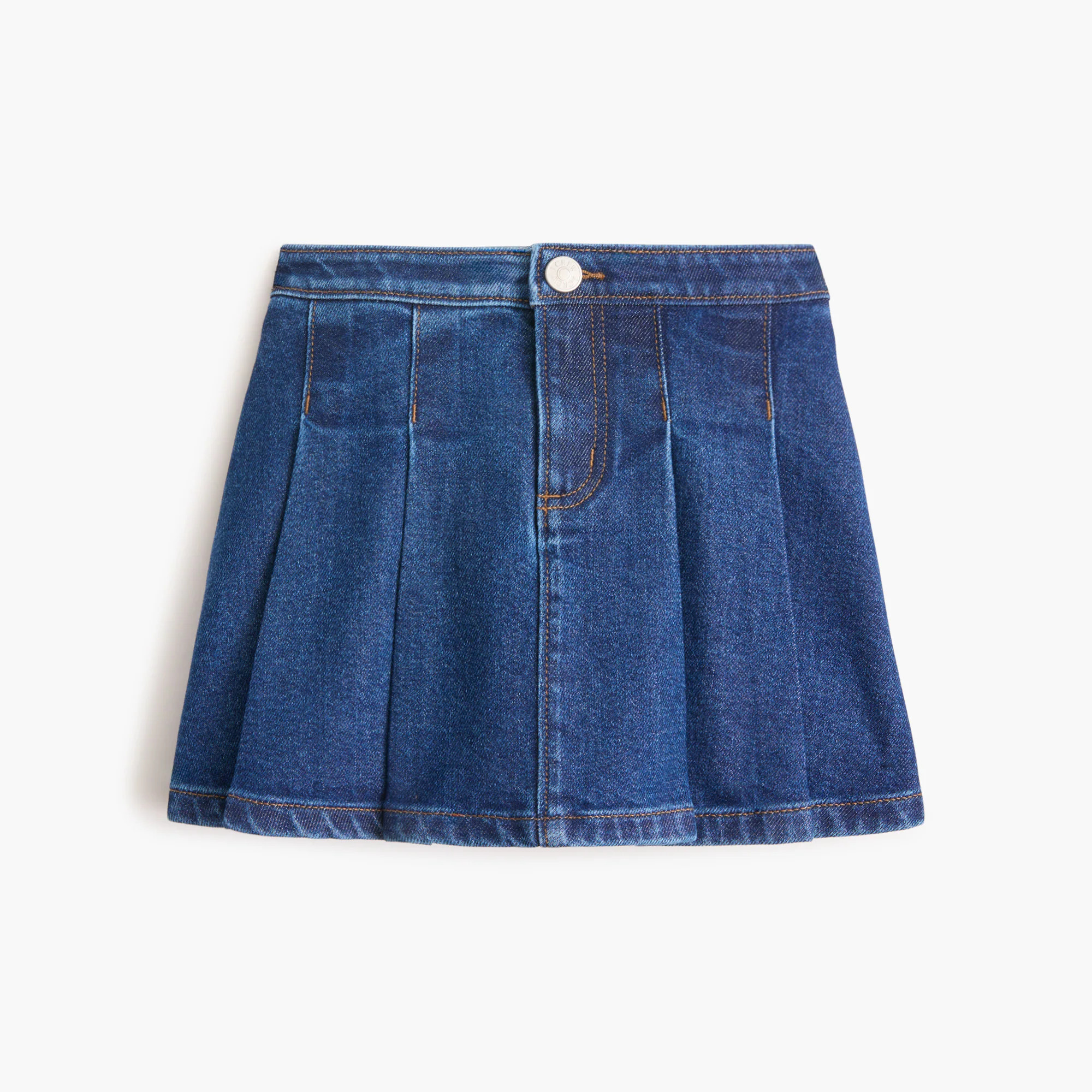 Girls' pleated denim skirt | J.Crew Factory