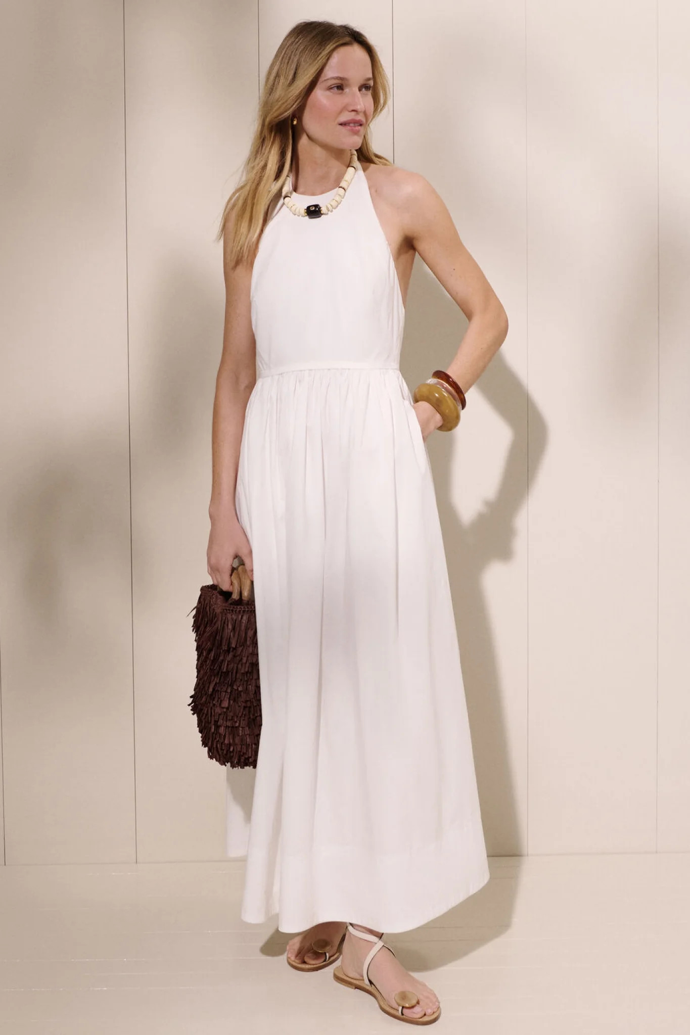 White Halter Marcie Dress | Tuckernuck (US)