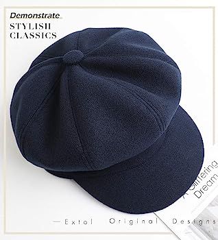 Sumolux Women Beret Newsboy Hat French Wool Cap Classic Autumn Spring Winter Hats Navy Blue at Am... | Amazon (US)