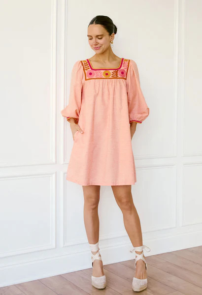 Marta Naranja Short Dress | Mi Golondrina