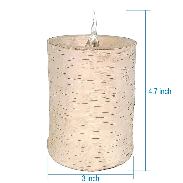 Battery Operated LED Wooden Flameless Christmas Candle, Brown, 4", by Holiday Time - Walmart.com | Walmart (US)