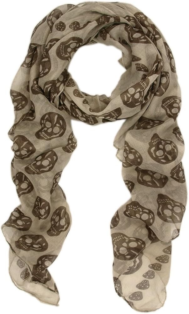 TrendsBlue Premium Wide Skulls Print Shawl Scarf Wrap | Amazon (US)
