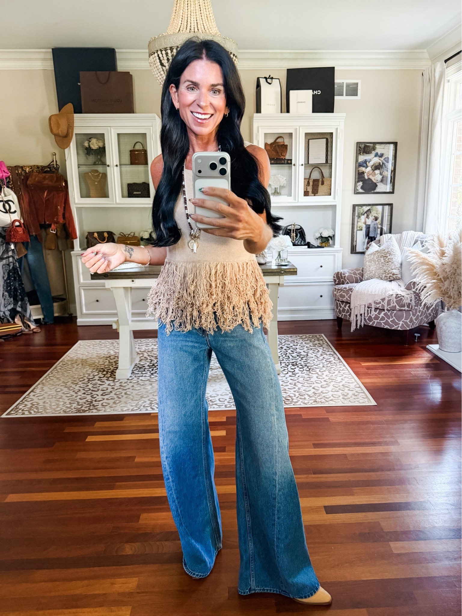 This fringe tank is so cute! Wearing a small

#LTKootd #LTKSeasonal #LTKSaleAlert