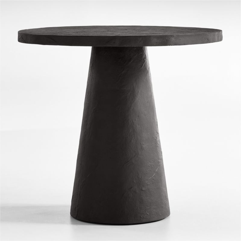 Willy Charcoal Brown Pedestal Bistro Table by Leanne Ford + Reviews | Crate & Barrel | Crate & Barrel
