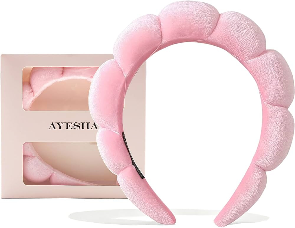 Ayesha Spa Headband for Washing Face Makeup Skincare Soft Sponge Hair band | Amazon (US)