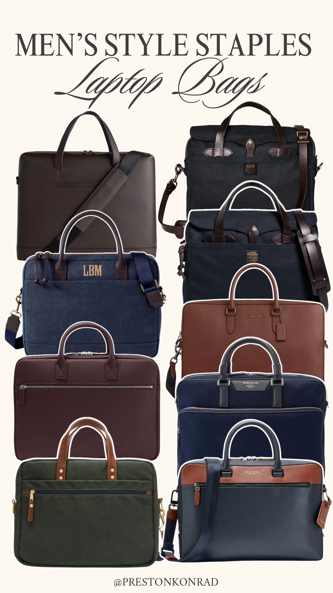 Men’s laptop bags that aren’t too formal but are so luxe! Such a great gift for any man in your life 

#LTKMens #LTKdayinmylife #LTKWorkwear