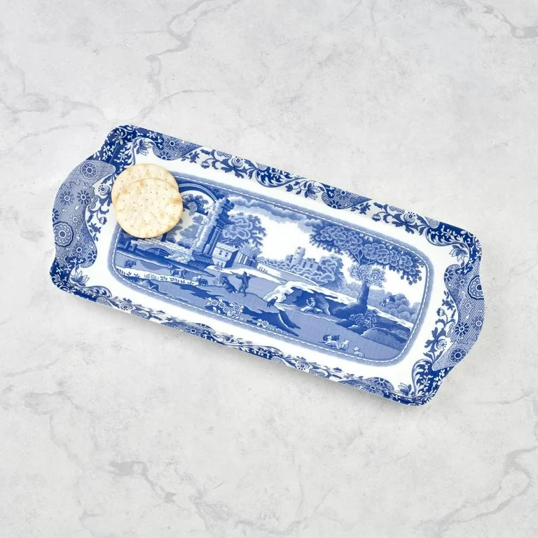 Pimpernel Spode Blue Italian Collection Sandwich Tray, Serving Platter, Measures 15.1" x 6.5", Di... | Walmart (US)