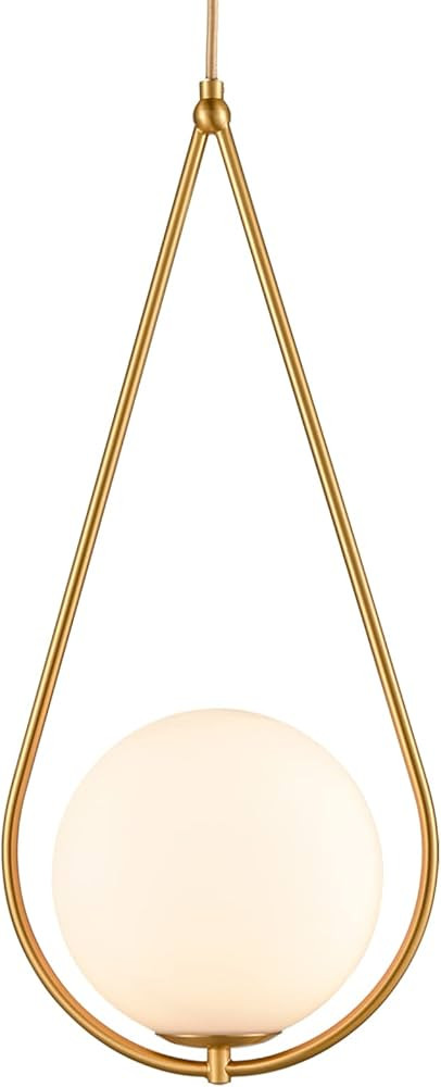 Modern Brass Glass Globe Pendant Lights Hanging Lamp Shade Chandelier Art Décor | Amazon (US)