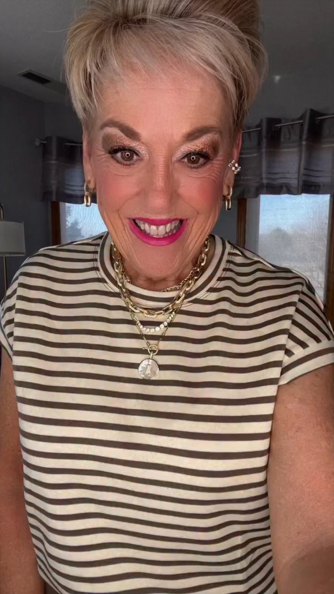 Proof that you can mix edgy and elegant at any age 💚 Start with a set and add a FUN layer! 

A camo jacket doesn’t have to feel casual or sloppy — pair it with stripes, tailored trousers, and clean white sneakers and suddenly it’s chic, confident, and completely wearable.

This is one of my favorite formulas:
✨ Statement layer
✨ Classic base
✨ Modern shoe
✨ Confidence

Ladies… we are not toning it down. We are styling it UP.

Would you wear camo? 👇 shop my LTK or Amazon Storefront for this set. 

Camo Cropped Jacket:  @thepynkbyrd 

Have a fantastic Friday Friends! 

#OOTDInspo
#BoldAtAnyAge
#OwnYourStyle
#ElevatedBasics
#ChicAndComfortable