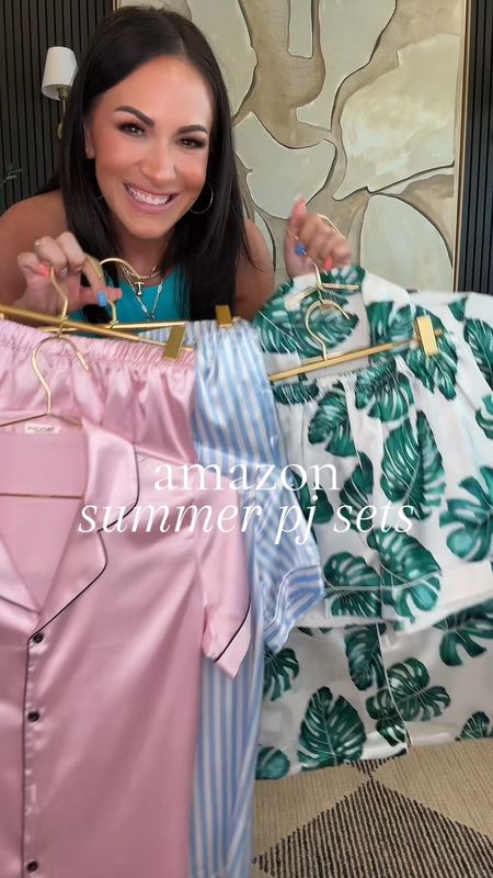 Love these springtime satin pajamas from Amazon! 

Wearing a small in 3 pairs.
I’m 5’2, 135 lbs, 34 DD, 25 in waist. 

All 3 will be saved in my storefront under April finds!

#LTKover40 #LTKfindsunder50 #LTKstyletip