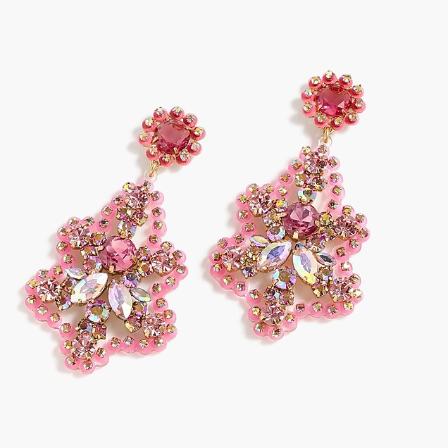 Crystal and acetate statement earrings | J. Crew US