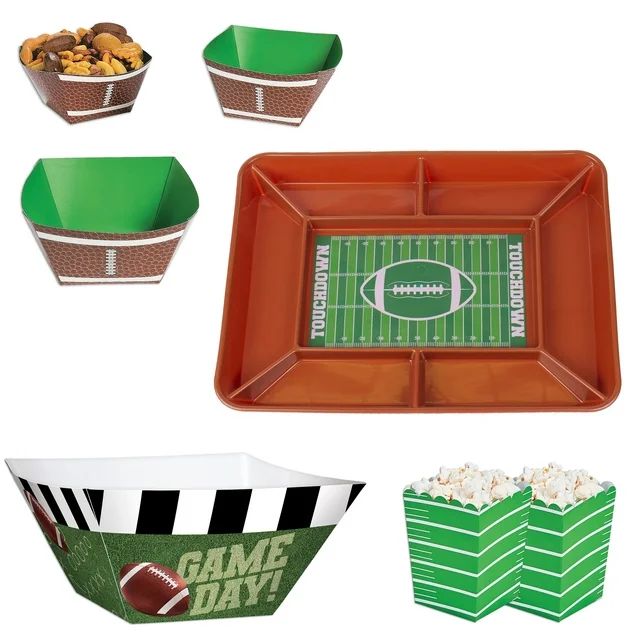 Football Game Day Food Snack Stadium Party Pack, 20pc, Green Black | Walmart (US)