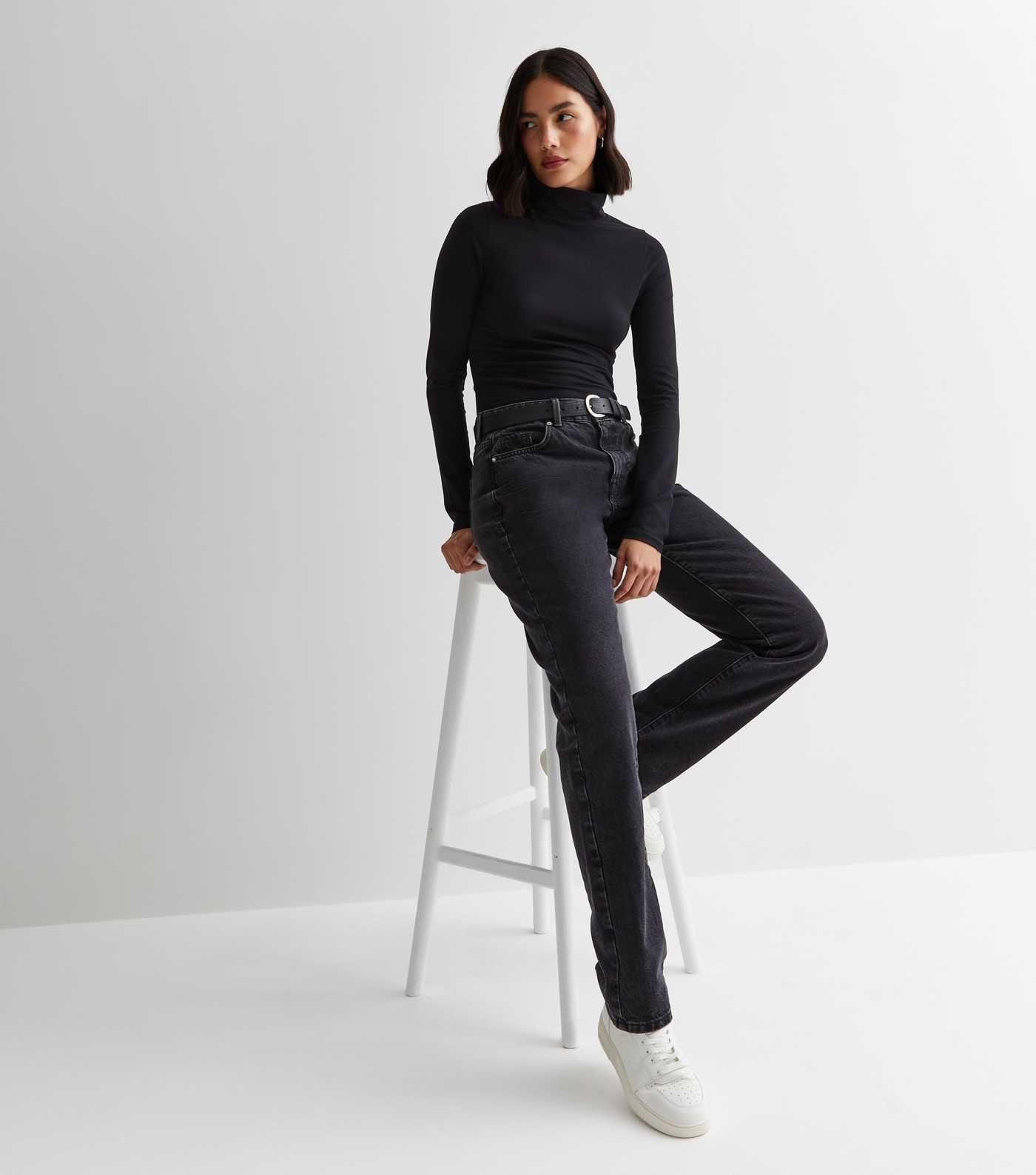 Black High Neck Long Sleeve Top
						
						Add to Saved Items
						Remove from Saved Items | New Look (UK)