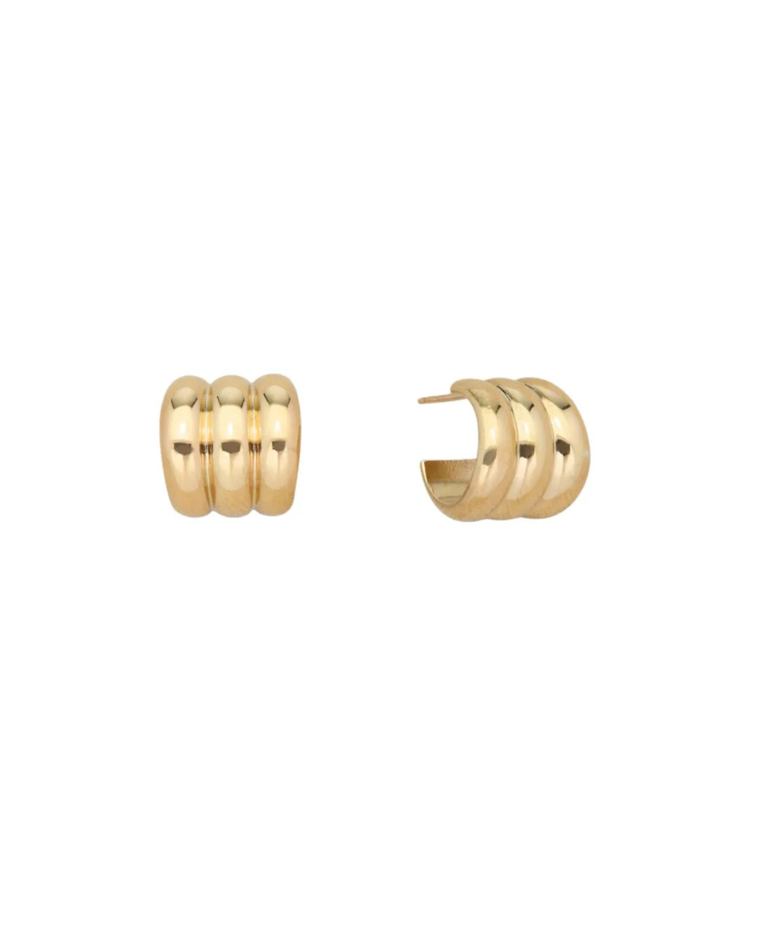 GUGGENHEIM HOOP EARRINGS GOLD | St. Moran