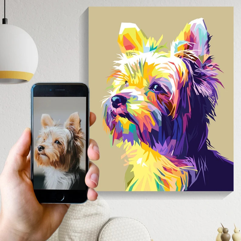 Personalized Pet Portrait Pop Art. Dog Portrait Cat Portrait | Etsy | Etsy (US)
