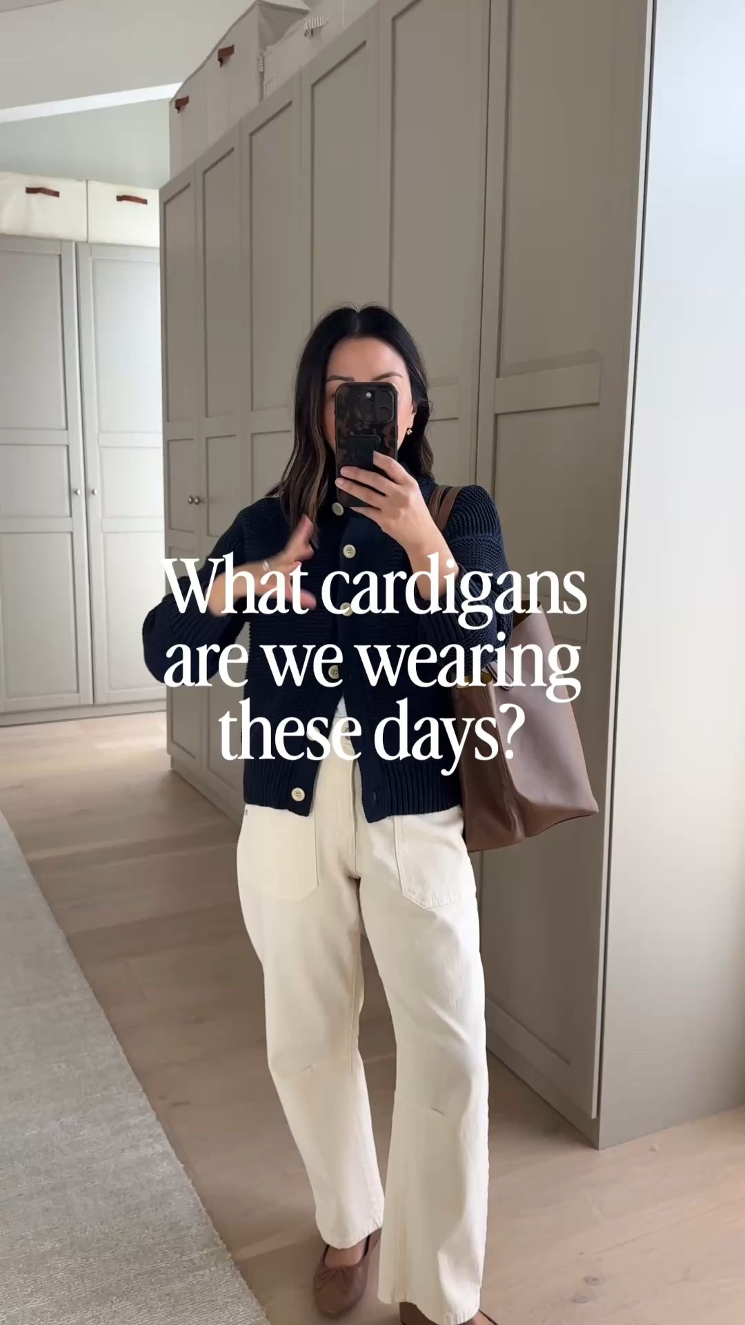 What cardigans are we wearing this fall? No more long drapey cardigans. Opt for waist length or higher. Love this style from Alex Mill

Alex Mill Nico cardigan small
Everlane tee medium
Dl1961 Billie barrels 25. 26” inseam
Loeffler Randall flats 5.5
Mansur Gavriel tote - color is old

#LTKmomlife #LTKPetite