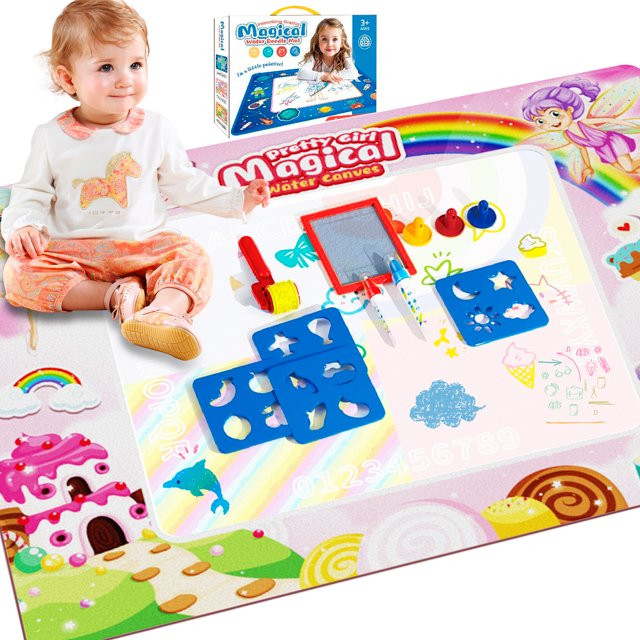 Water Doodle Mat - Kids Drawing Mat Toddlers Educational Toys for Age 3 4 5 6 7 8 Year Old Boys G... | Walmart (US)