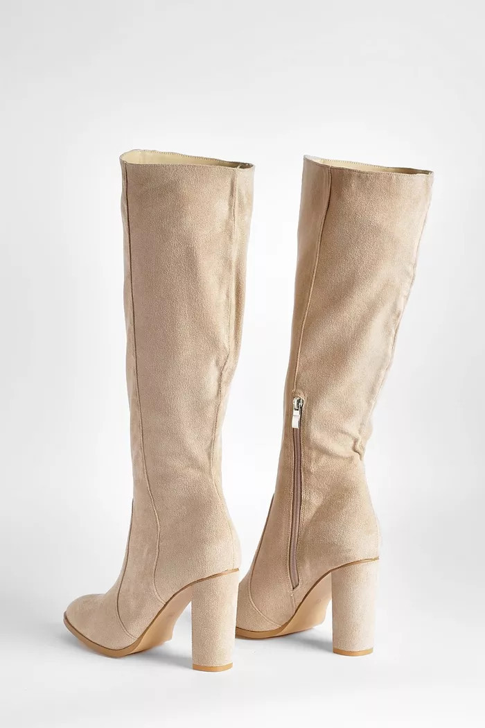 Round Toe Knee High Boots | Boohoo.com (UK & IE)
