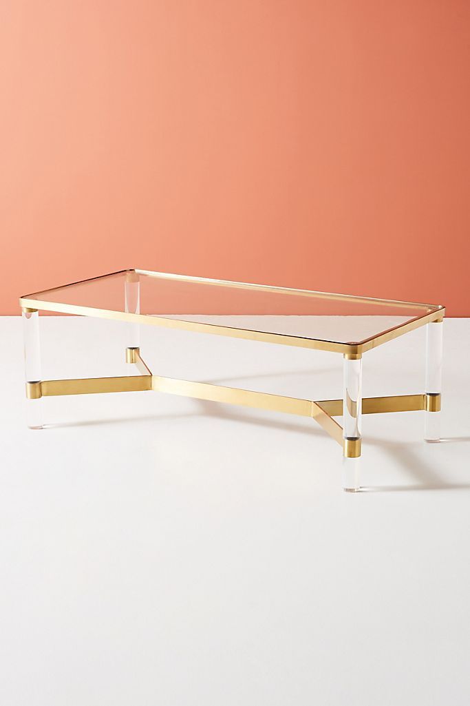 Oscarine Lucite Coffee Table, Rectangle | Anthropologie (US)