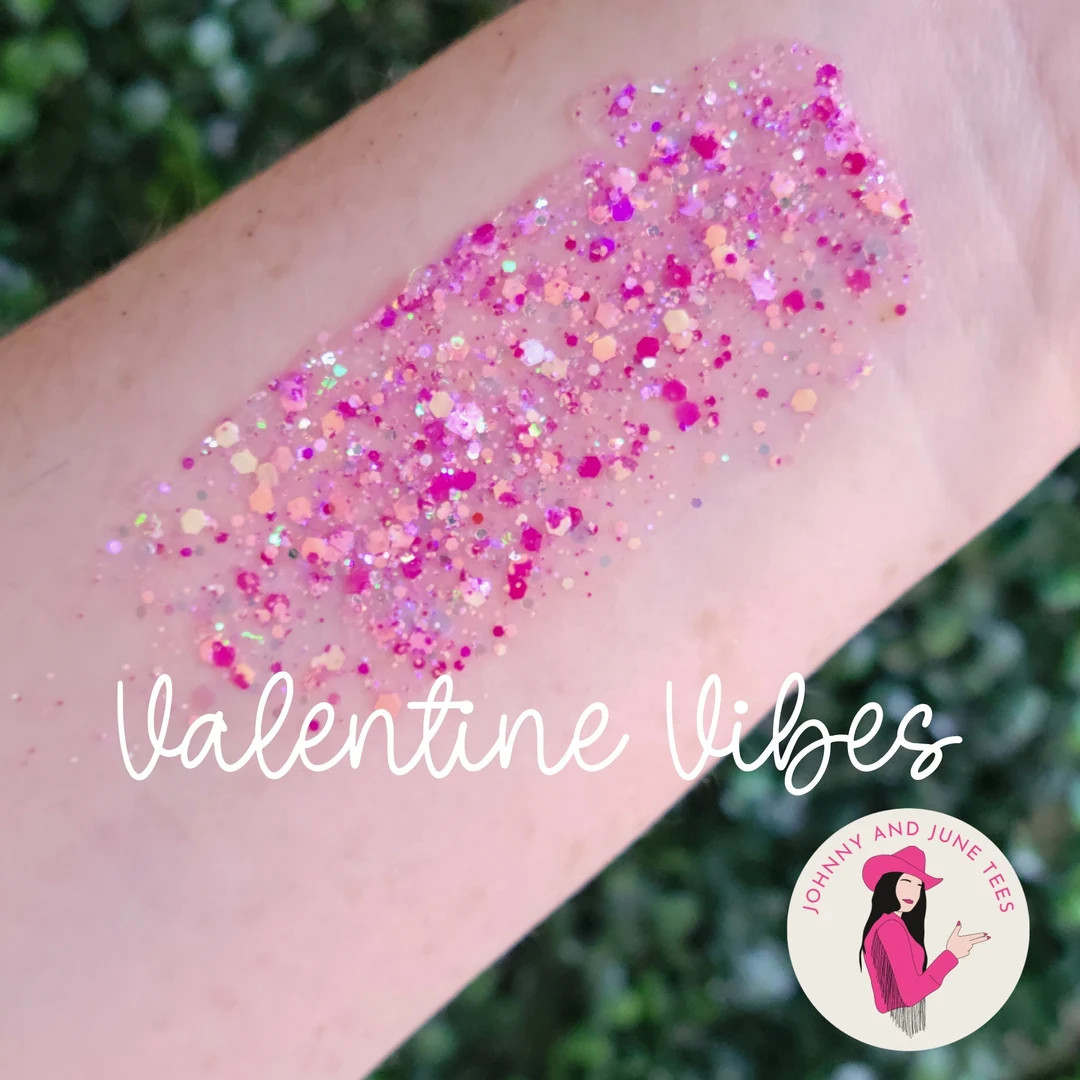 Valentines Glitter Hair Gel, Pink Glitter Hair Gel, Body Glitter Gel, Festival Glitter, Confetti ... | Etsy (US)