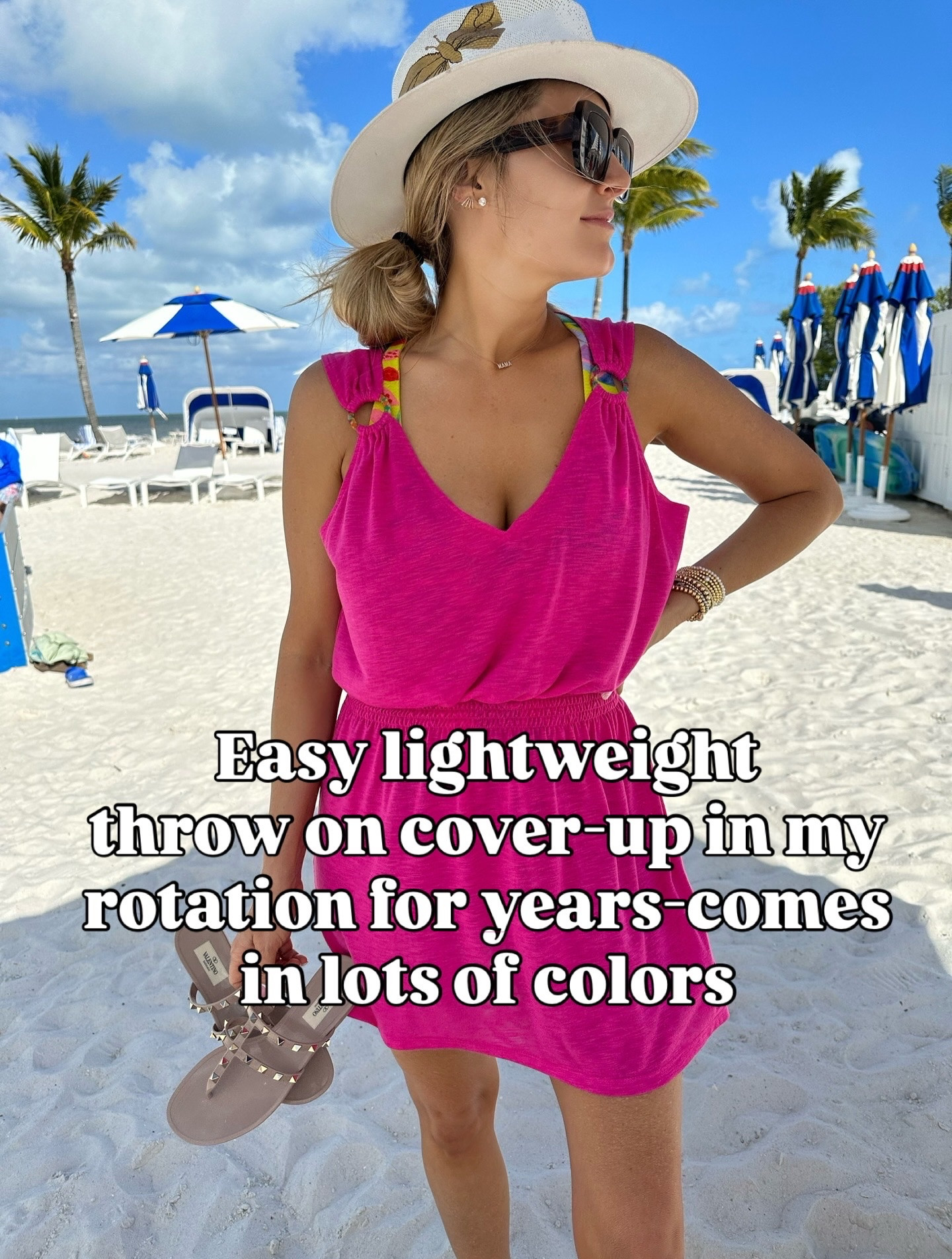 Loving how lightweight and easy this adorable hot pink cover up is to pack on your next trip 🩷

#LTKdayinmylife #LTKootd #LTKOver40