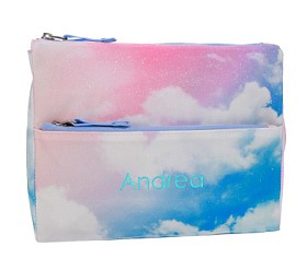 Mackenzie Rainbow Clouds Glitter Supplies Pouch | Pottery Barn Kids