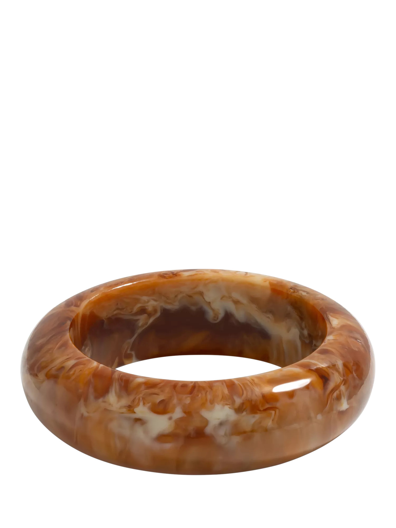 Jon Richard Resin Marbled Bangle, Brown | John Lewis (UK)