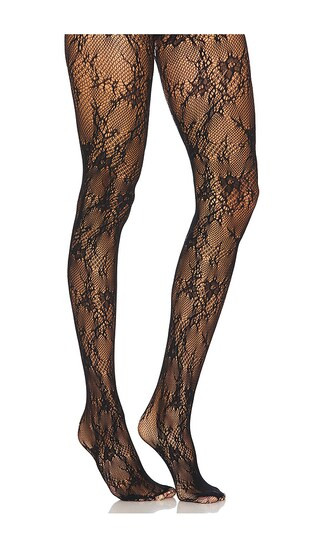 Marisol Lace Tights in Black | Revolve Clothing (Global)
