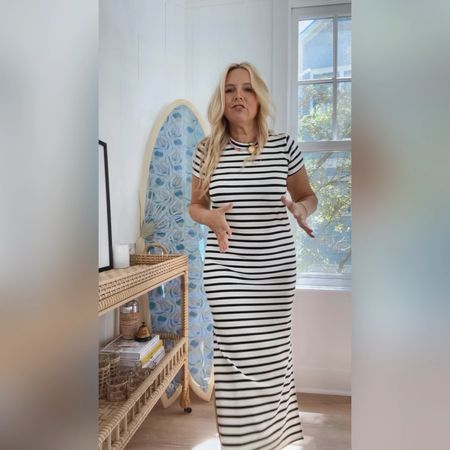 Loving this long striped spanx dress!! A great everyday wear.  Code FANCYXSPANX for 10% off. Wearing an XS

#LTKSeasonal #LTKstyletip #LTKfindsunder100