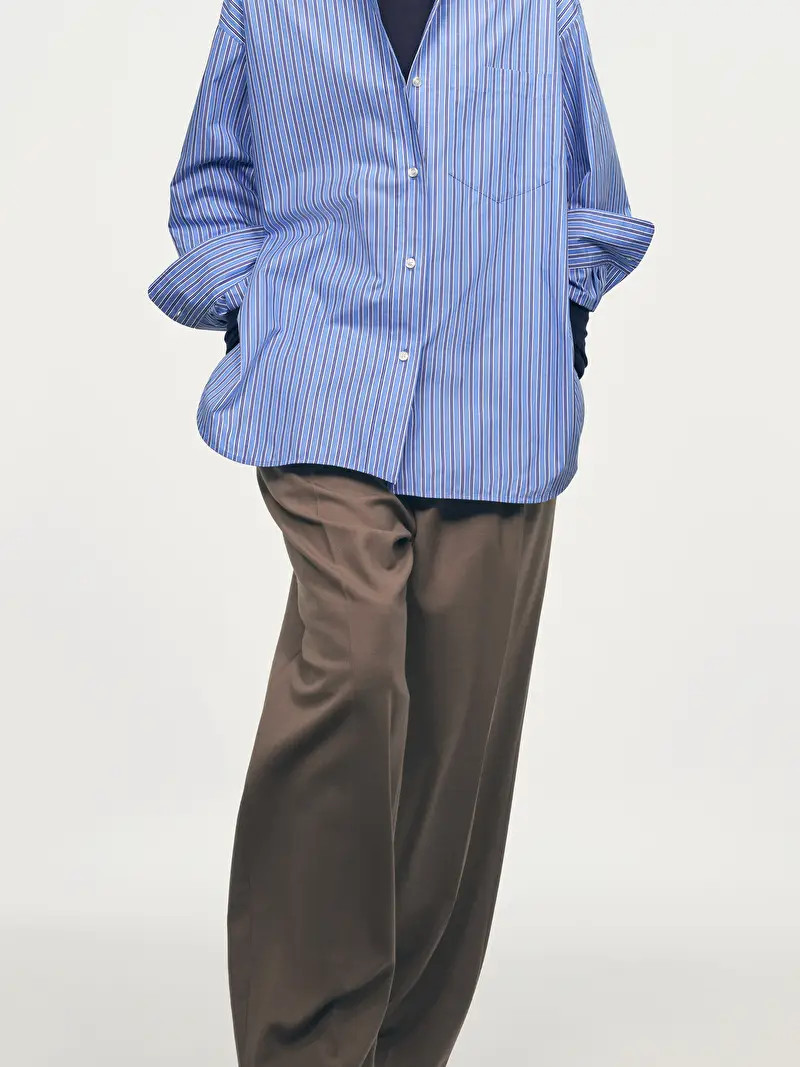 Oversized Cotton Shirt - Blue - ARKET GB | ARKET (US&UK)