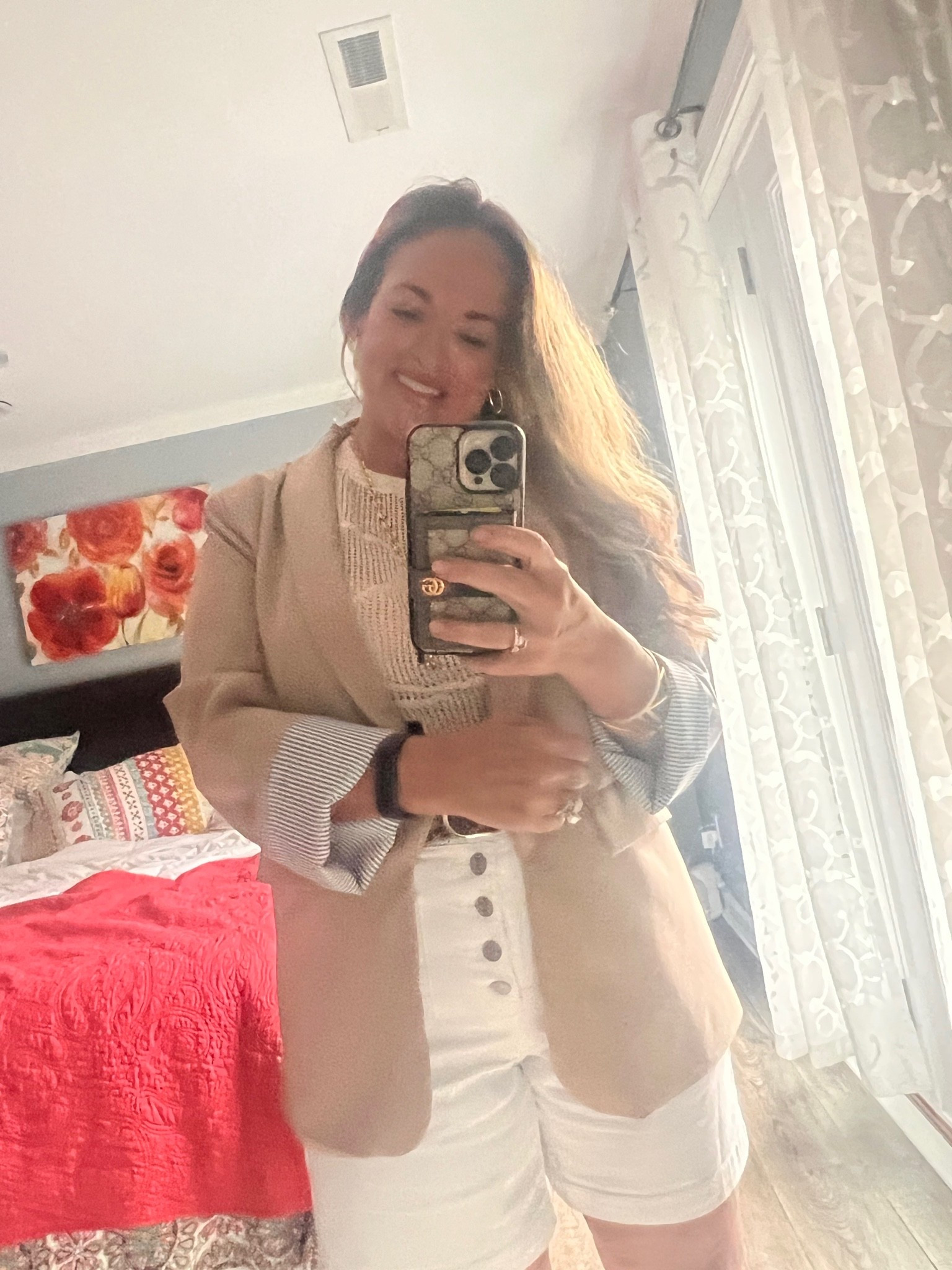 Khaki blazer with stripe trim and white shorts

#LTKWorkwear #LTKOver40 #LTKgrwm