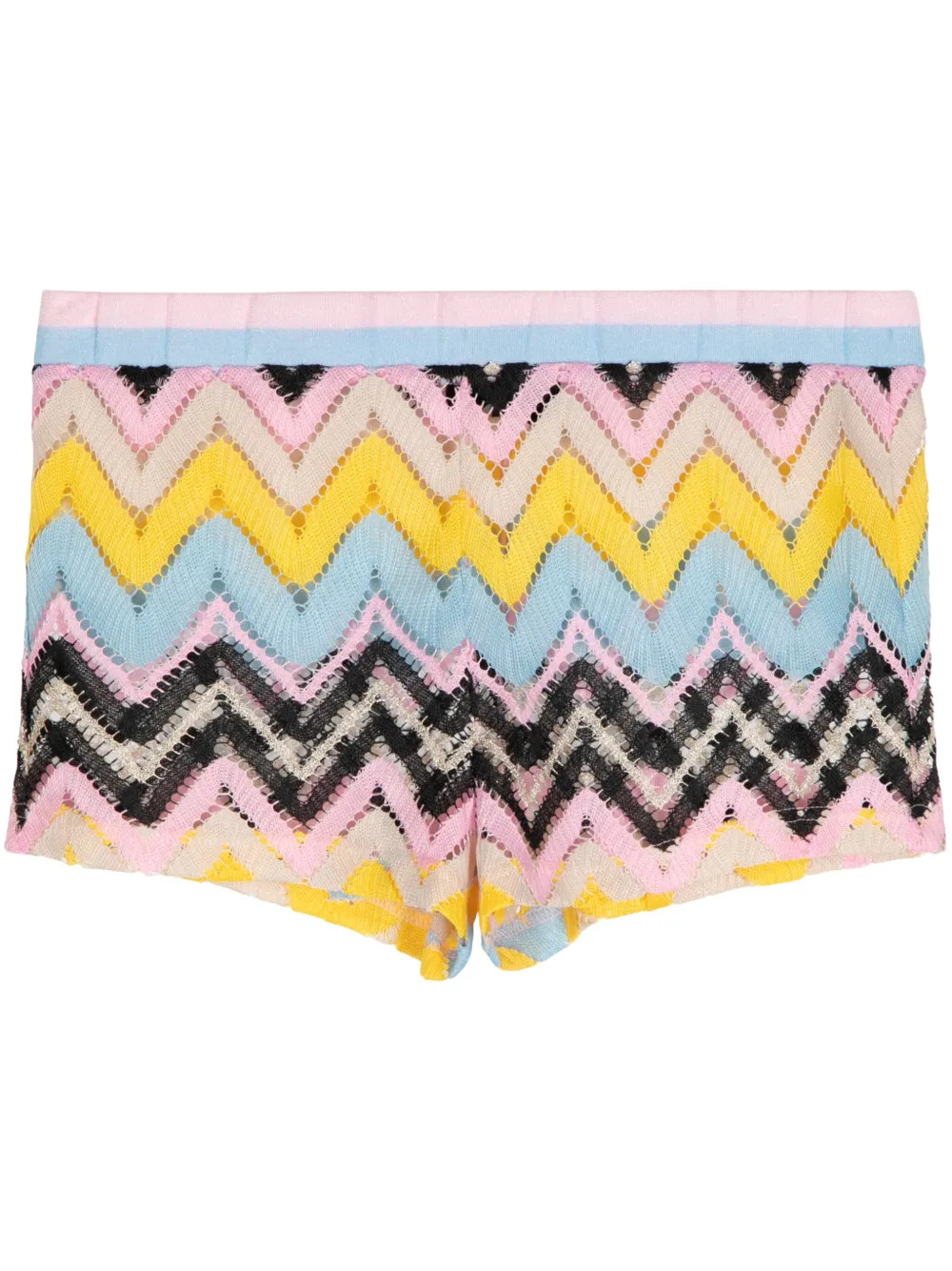 Cynthia Rowley Zigzag Knitted Shorts | Pink | FARFETCH | Farfetch Global