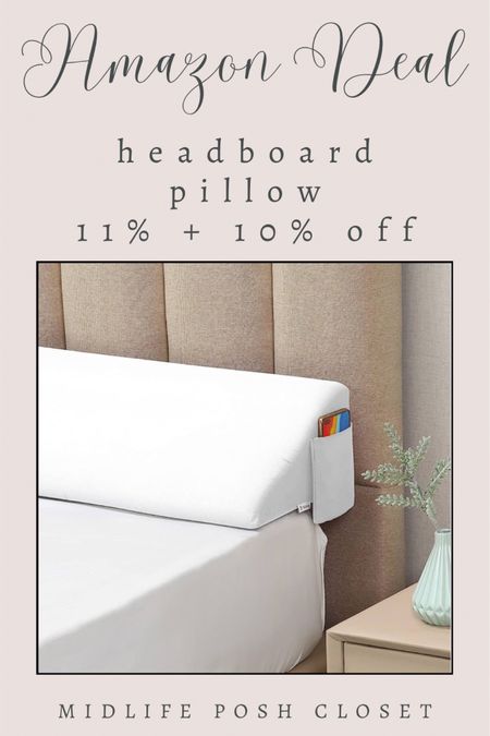 Amazon lightning deal! This headboard pillow is on sale. It keeps your sleeping pillows from sliding between the headboard and the mattress…life-changing!

#LTKhome #LTKsalealert #LTKfindsunder50