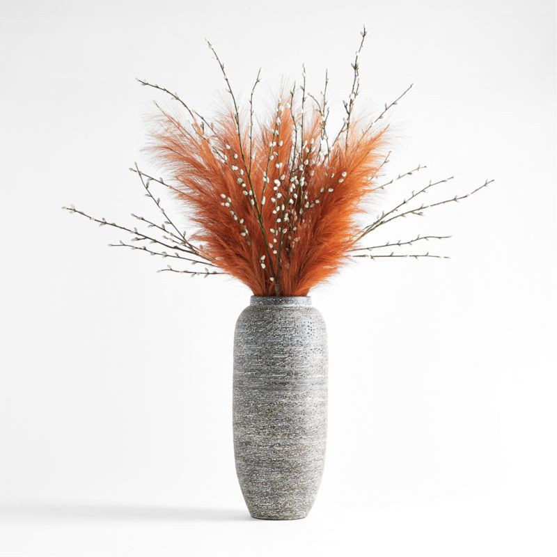 Timber Floor Vase Artificial Floral Arrangement | Crate and Barrel | Crate & Barrel