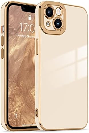 Lafunda Compatible for iPhone 13 Case Cute, Luxury Golden Edge Electroplate Case for Women Girls,... | Amazon (US)