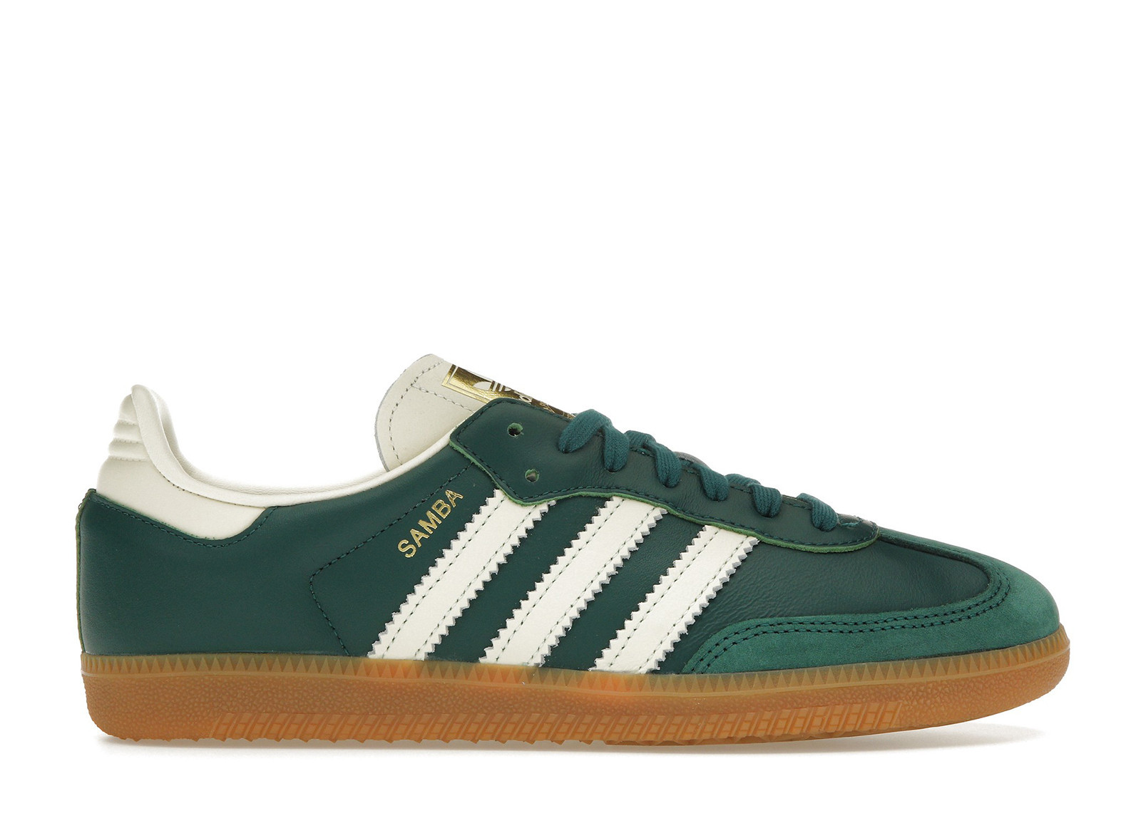 Adidas Samba OG (Women's) Sneakers in Collegiate Green/Cream White/Gold Metallic | StockX