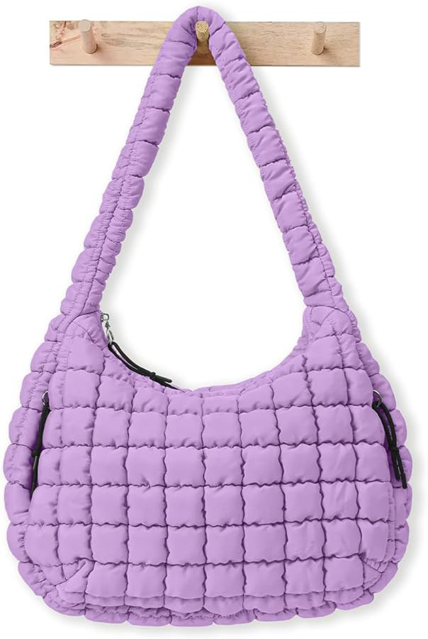 Womens' Lightweight Quilted Carryall GYM Tote Bag Puffer Crossbody Bag Soft Puffy Boho Handbags B... | Amazon (US)