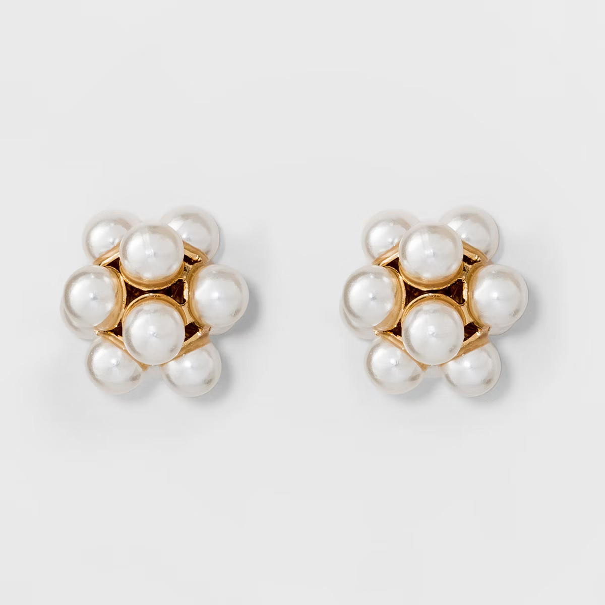 Simulated Pearl Stud Earrings - A New Day™ Gold: Nickel-Free, Post Closure, Zinc Material | Target