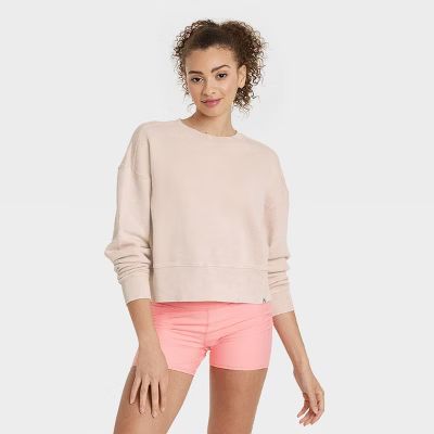 Women's Fleece Pullover - JoyLab™ Beige S | Target