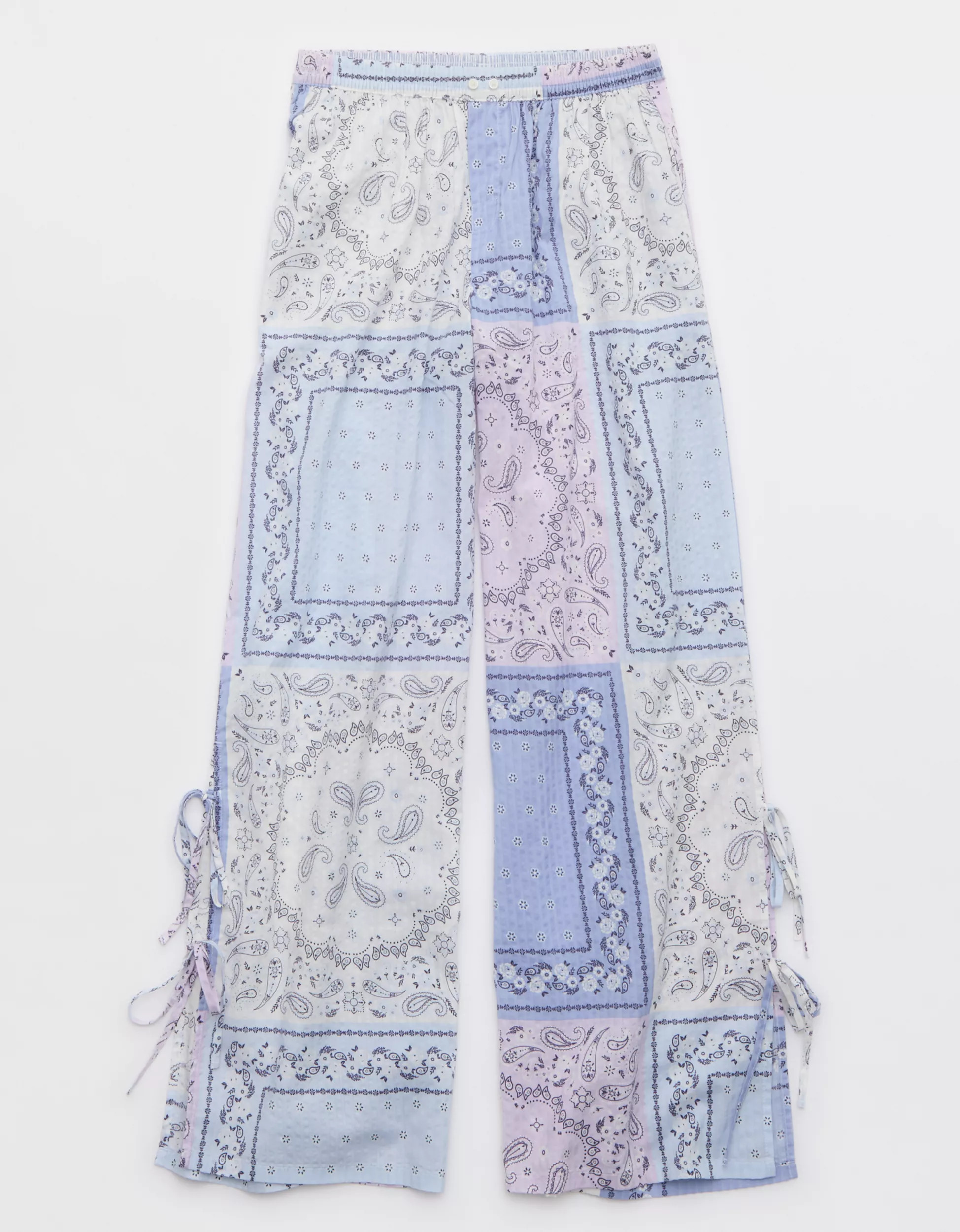 Aerie Off-Duty Seersucker Side Tie Trouser PJ | Aerie