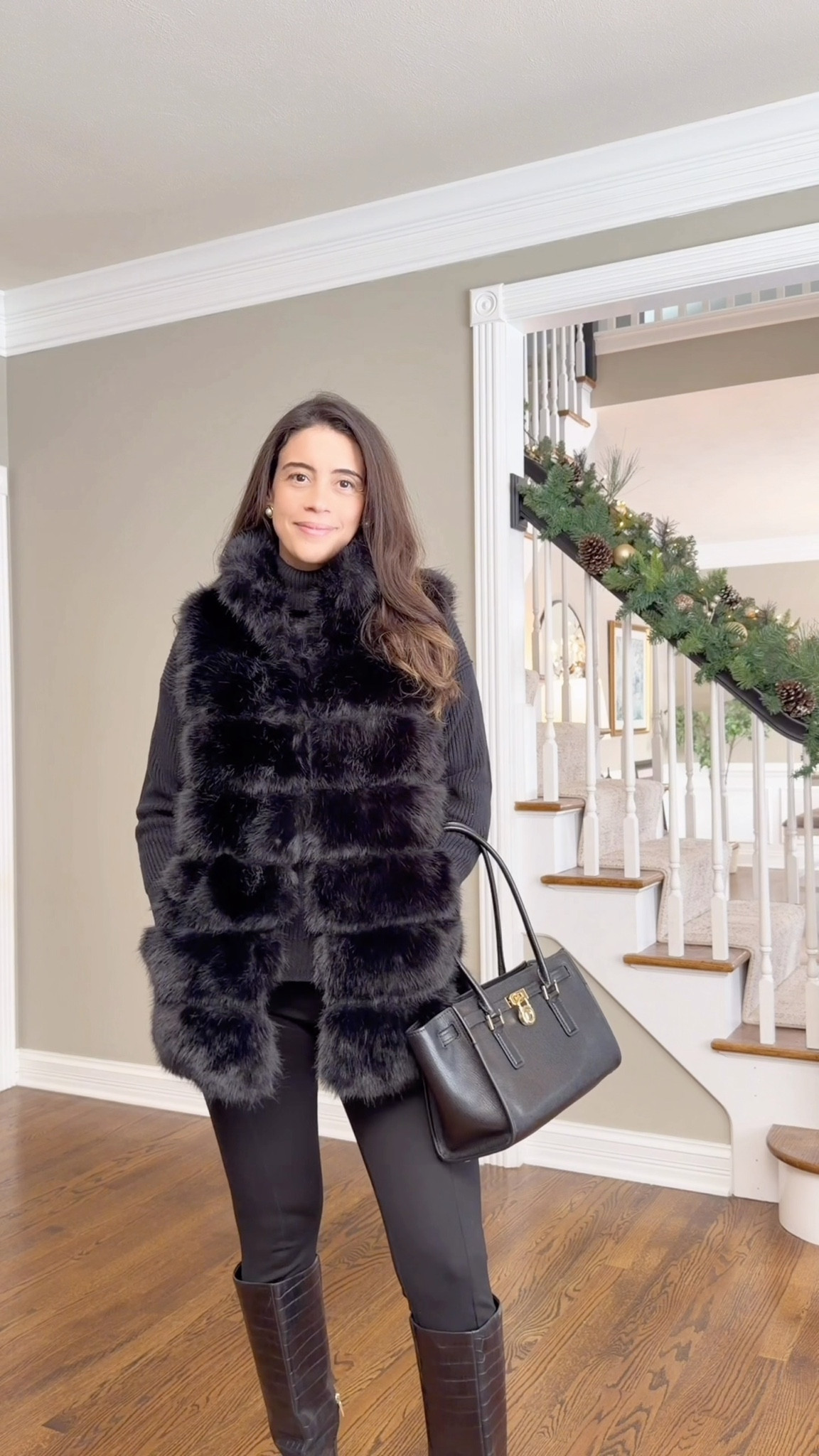 Proof that you can wear leggings during the holidays and still look put together.
This easy outfit formula—leggings, a fitted long sleeve top, faux fur vest, and boots—is cozy, flattering, and perfect for everything from errands to casual holiday gatherings.

When comfort is non-negotiable but you still want that festive, polished feel ✨


#LTKHoliday #LTKSeasonal #LTKFindsUnder100