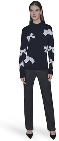 Karl Lagerfeld Womens Cold Weather Mock Neck Essential Soft Sweater | Amazon (US)