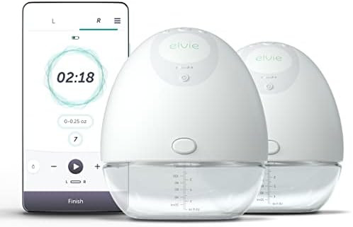 Elvie Pump (Double) Smart Wearable Electric Breast Pump | Hands-Free Portable Breast Pump with Ap... | Amazon (US)