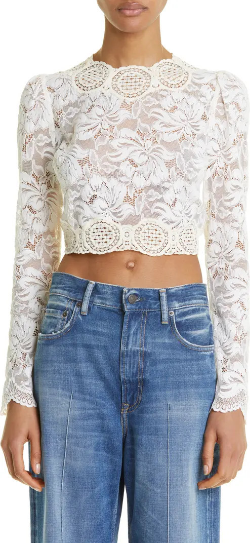Crochet Trim Lace Crop Top | Nordstrom