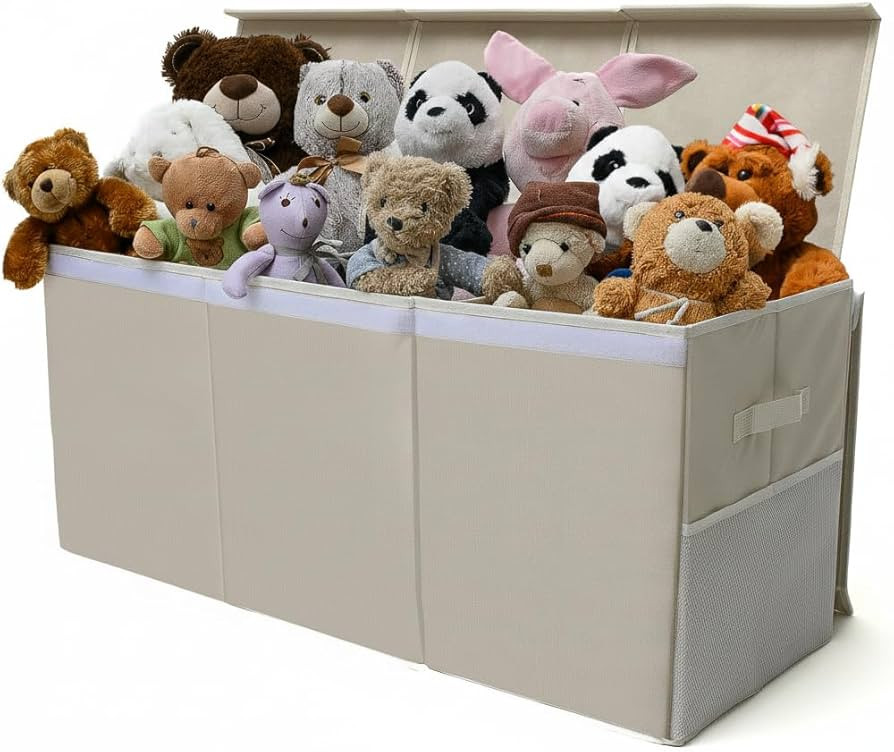 Extra Large Toy Storage Organizer with Lid - Sturdy, Collapsible Toy Chest Storage Box Design - T... | Amazon (US)