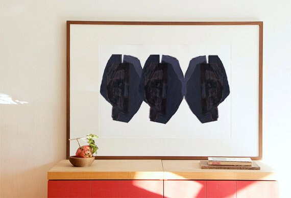 Large Wall Art Print With Abstract Heads Fine Art Painting | Etsy | Etsy (US)