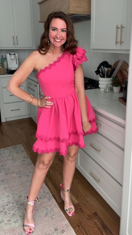 Use code crispcollective at checkout for 15% off site wide. 
Wearing a small. 
.
party dress. pink dress 
.


#LTKstyletip #LTKparties #LTKover40