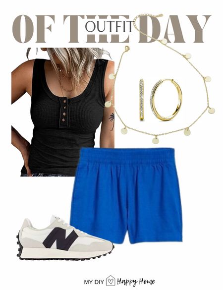 Todays outfit of the day

Henley tank (I wear a small)
Linen shorts ( I wear a small)
New balance sneakers 
Disc necklace
Gold hoop earrings 



Summer outfit, mom outfit, outfit ideas 

#LTKOver40 #LTKShoeCrush #LTKMidsize