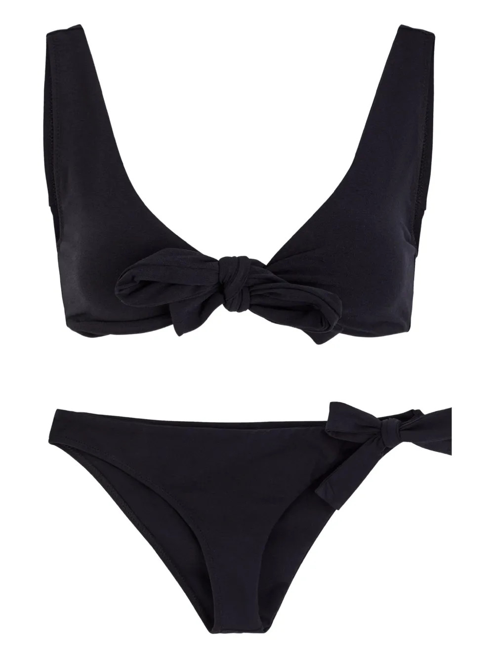 Lisa Marie Fernandez bow-detail Bikini Set | Black | FARFETCH | Farfetch Global